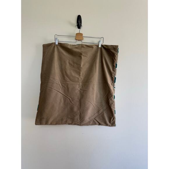 boutique tan brown beige green velvet zigzag missoni style deco pillow shams - Picture 5 of 5